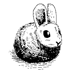 The Hare mascot, a cute fuzzy bunny